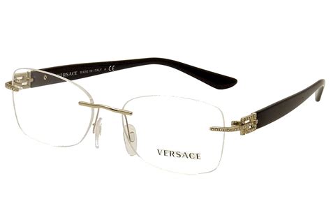 versace glass frames 2015|versace rimless eyeglass frames.